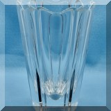 G05. Signed crystal vase. Chip at base. - $8 